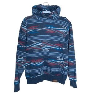 Ariat Chimayo Collection Hoodie Womens S Blue Red Aztec Print Sweatshirt